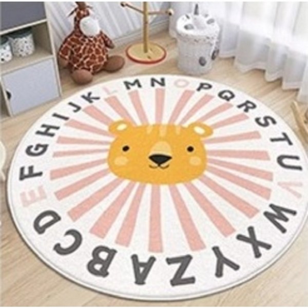 먼지없는 원형 극세사 러그 귀여운 캐릭터 워셔블 침실 포인트 카페트 미니러그 아이방 인테리어