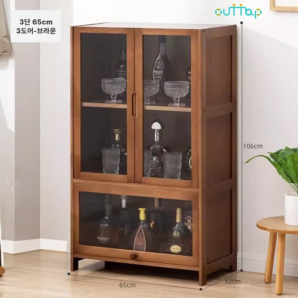 OuTTap 술장식장 양주 장식장 위스키, 우드컬러