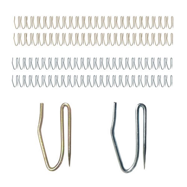 [어반하우스] 커튼핀 골드 100p 실버 100p 세트 총 200p 커텐핀 커턴부속품, 1세트, 골드 ,실버