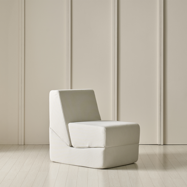 NO4 접이식 1인용 소파베드 4color, 크림 화이트