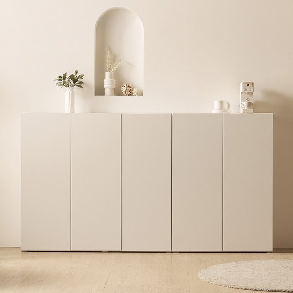  아씨방가구 샌프란 3단 높은 틈새 수납장 2000 (수납장+수납장), 화이트 