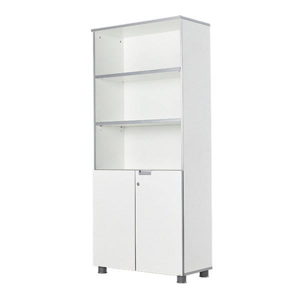 실버라인 사무용책장 사무실 사무용 수납장 5단 하문장, W800 X D400 X H1850:화이트