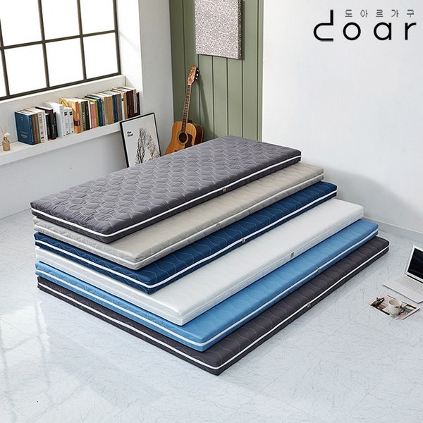 도아르 얇은 압축견면 단단한 바닥 딱딱한 매트리스 하드 토퍼 두께 15cm