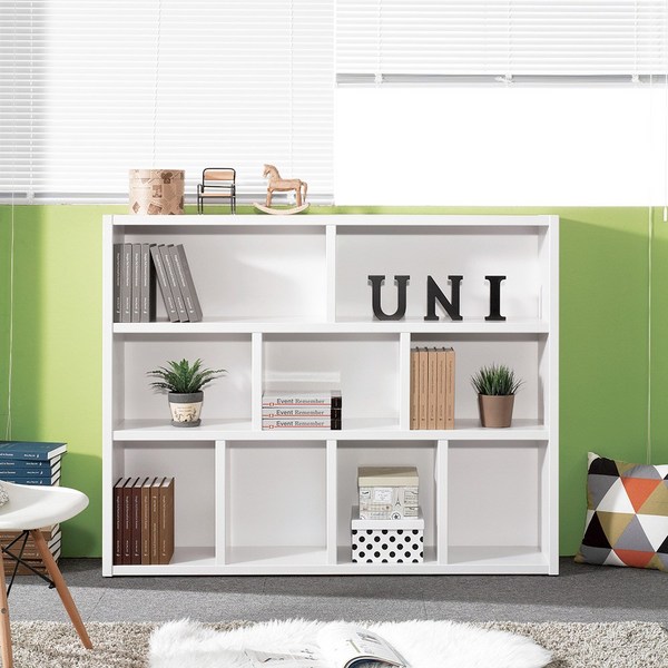 [실속구매+우리아이책장] 파로마 달리 3단 와이드 낮은책장 1500, 화이트