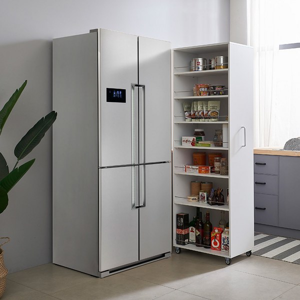 해피아이 컨실 냉장고수납장 틈새장 틈새수납장 주방수납장, 화이트