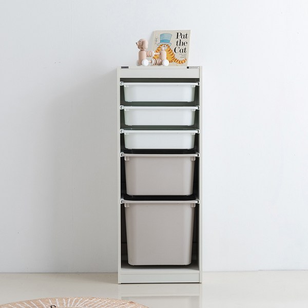 리바트 프렌즈아이 마카롱 1x5 수납장(8색), 그레이