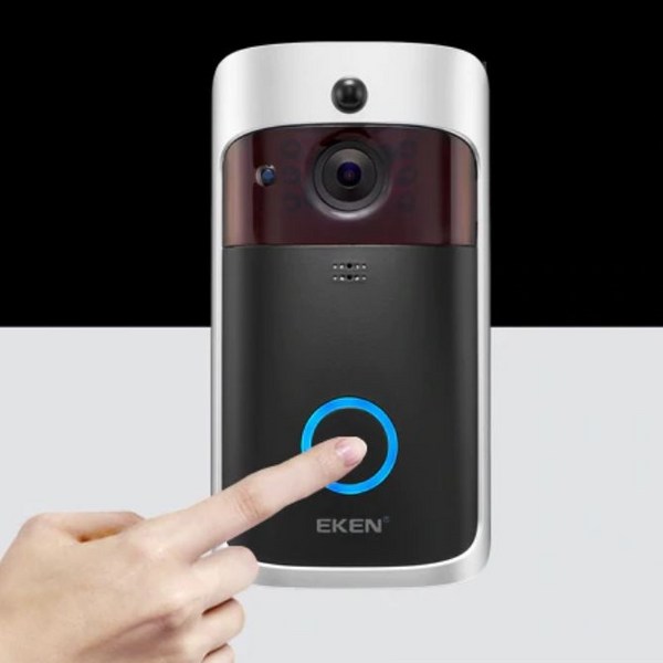EKEN 스마트 무선인터폰 영상통화 보안 기능 어디서나 확인 가능 비디오폰, V5+18650배터리 3개