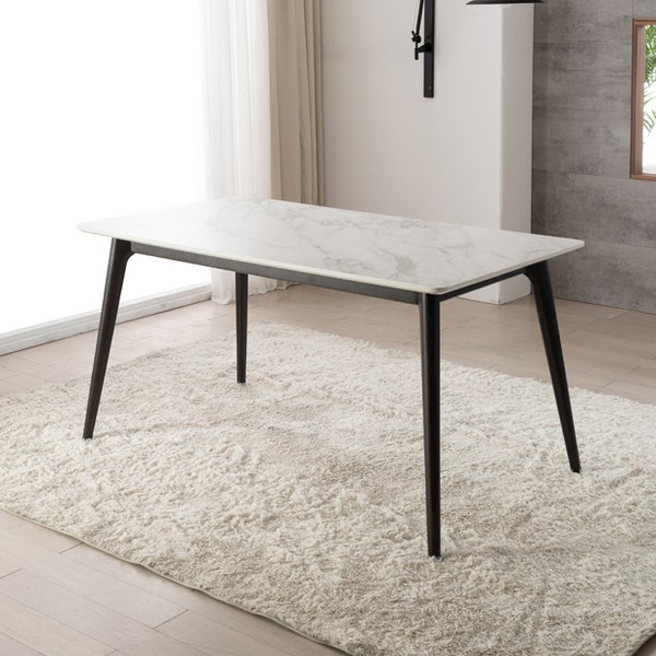 리바트 아르떼 레도바 4인 사각 세라믹 식탁(6종), 시멘트그레이, 내추럴