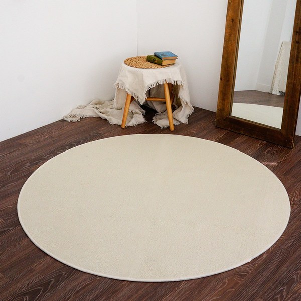  탐바 사계절 솔리드 극세사 원형 러그 