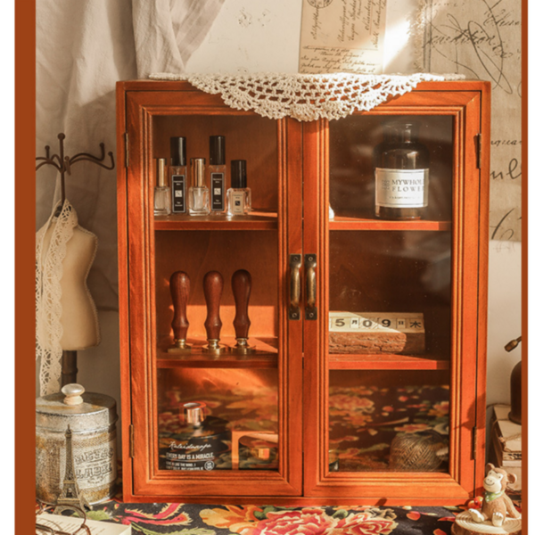  YORK-NINE 북유럽 빈티지 다용도 원목 수납장, 브라운 