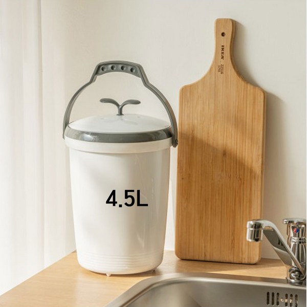 창신리빙 음식물 쓰레기통 4.5L, 혼합색상