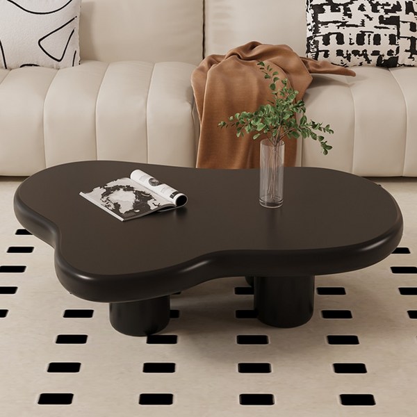 팬하우스 소파테이블 거실 좌식 탁자 미드센추리 쇼파 테이블, 6) 엘레강트블랙(100x69x40)