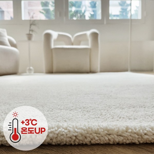 하티 발열 온감 러그 거실 카페트 대형 워셔블 200x265cm