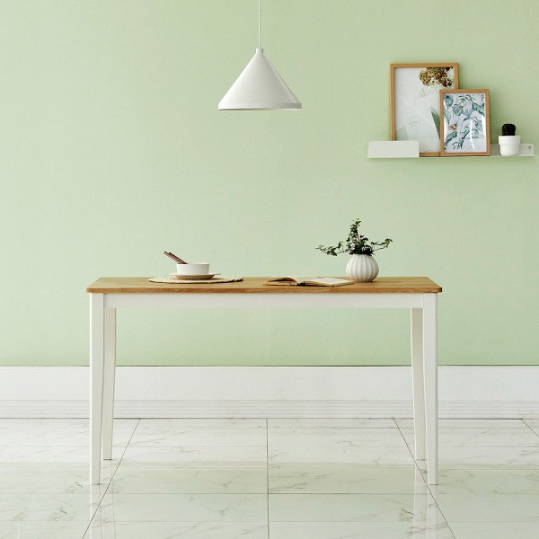  [모던하우스 평택점]A등급 100% 프리미엄 고무나무 원목으로 만든 델카 에디션 원목 테이블 내추럴화이트 1350 