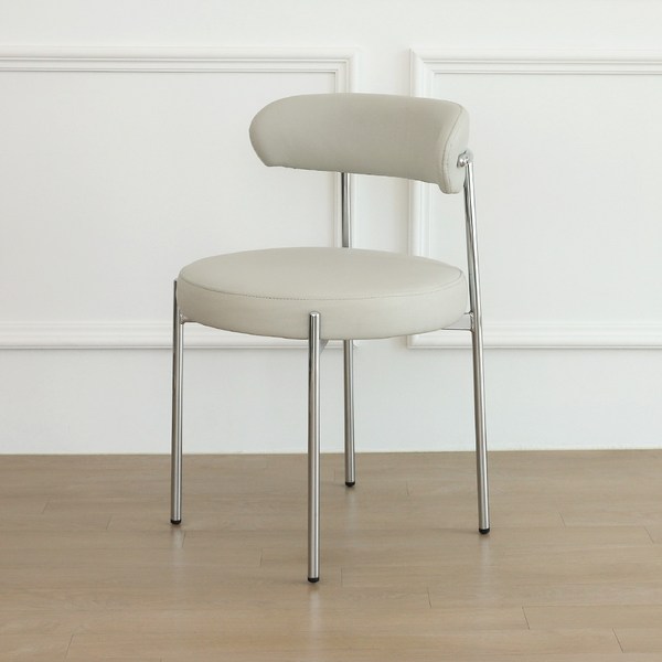 스위터 실버 패브릭 미드센츄리 모던 인테리어 디자인 카페 식탁 의자, 크림 그레이 (SWT실버)