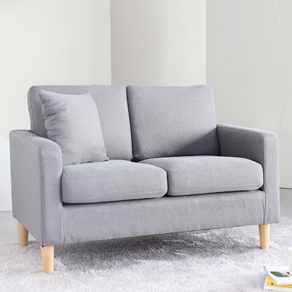 아이와비 톤 2인용 세탁형 패브릭 소파, 그레이