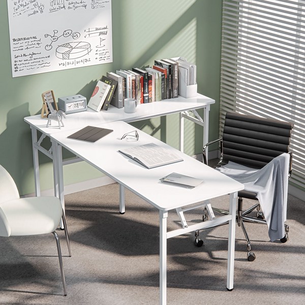  상도가구 밀키 절탁자 1500x600 접이식 테이블 책상 작업대 작업다이, 화이트 