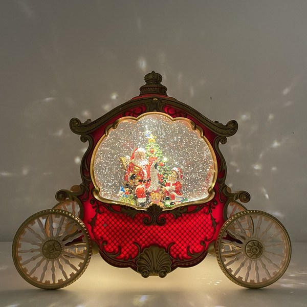  파티지엥 크리스마스 오르골 스노우볼 워터볼 장식 소품 선물, 08-산타의호박마차 