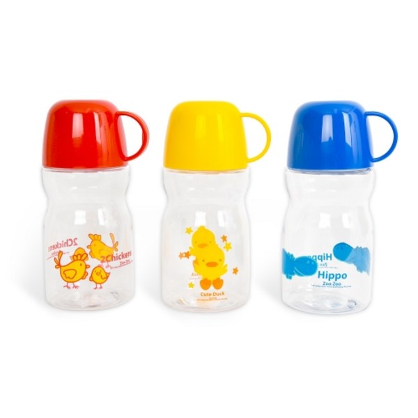 주주컵물병 350ml 트라이탄 유치원 어린이집 어린이 보틀 강아지 반려견 산책 초등학생 물병 물통, 옐로, 500ml