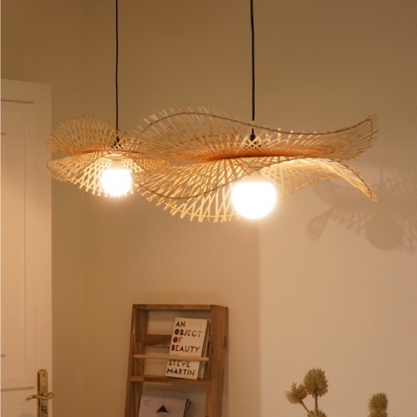  휴양지 감성 라탄 비치 펜던트 조명 포인트 식탁등, 비치 450mm, 램프선택안함 