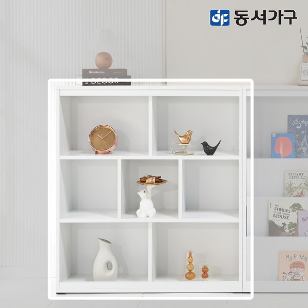 동서가구 네오 크레용 낮은 책장 1000 NEO1144, 화이트