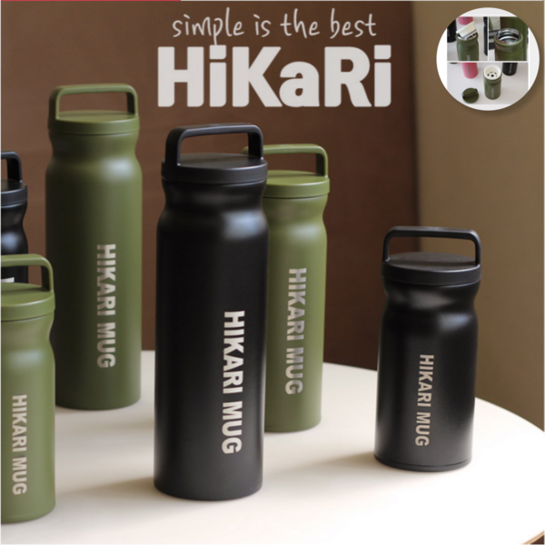 히카리 스텐 진공 보온보냉병 아웃도어 캠핑 360ml 500ml 750ml, 핑크