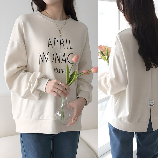 데일리앤 에이프릴 오버핏 맨투맨