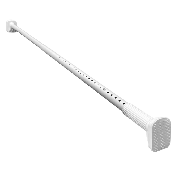 울트라바스 압축봉 강력 못없이커튼 안뚤어고리 커튼걸이 커튼달기 길이조절75~360cm, 무광 화이트