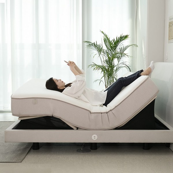  오키멧 소음차단 기술을 적용한 심플 모션베드 전동침대 SS, 헤드(SS), 메모리폼HR 매트리스 