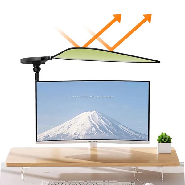 릿츠 사무실 캐노피 햇빛가리개 모니터 차량용, 그린(클립&흡착패드 포함)