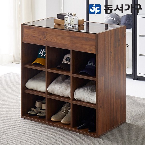  동서가구 홈즈 드레스룸 디바이더 아일랜드 수납 서랍장 600 800 1200, 800오픈형, 홈즈_멀바우_HSG105-1 