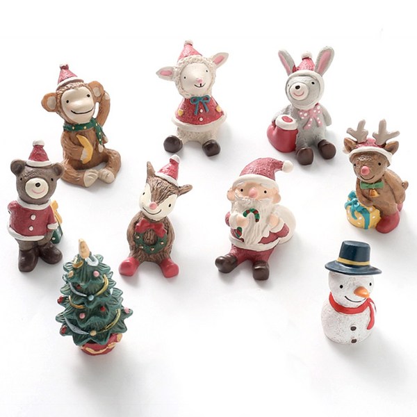 바나바스하우스 크리스마스 소품 산타 도자기인형, 눈사람SET