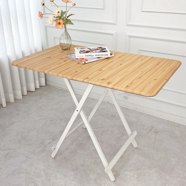 루나글램 다용도 접이식 식탁 멀티 데스크 폴딩 스퀘어 테이블, 로그 100X60X74CM