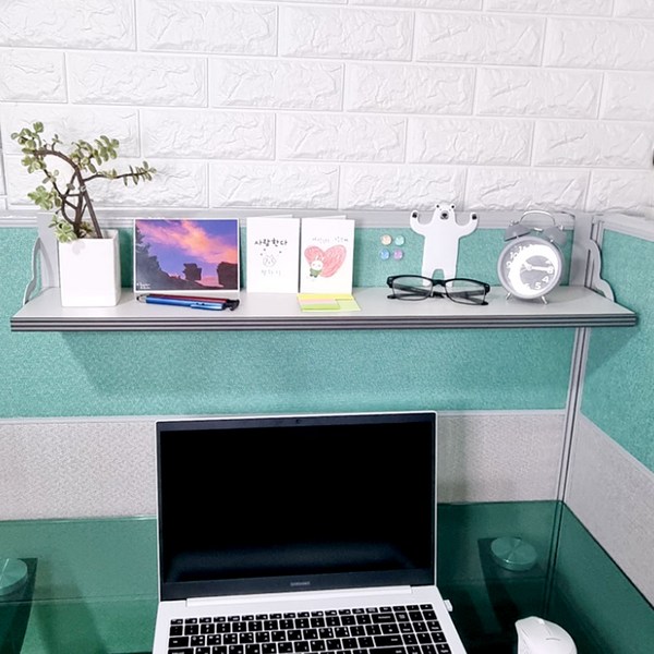  파티션선반 정리대 사무용품 사무실 책상정리 선반, 옵션01. 파티션선반세트_800 망플 