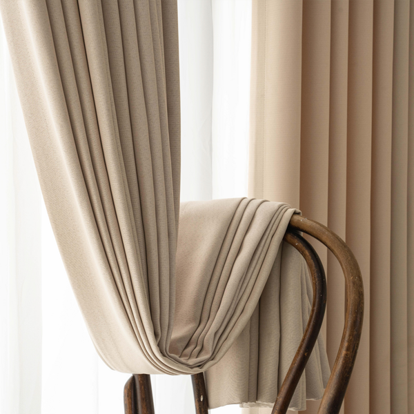 밀리무드 린넨스타일 파스텔톤 방한 방풍 암막커튼 아일렛형 2개입