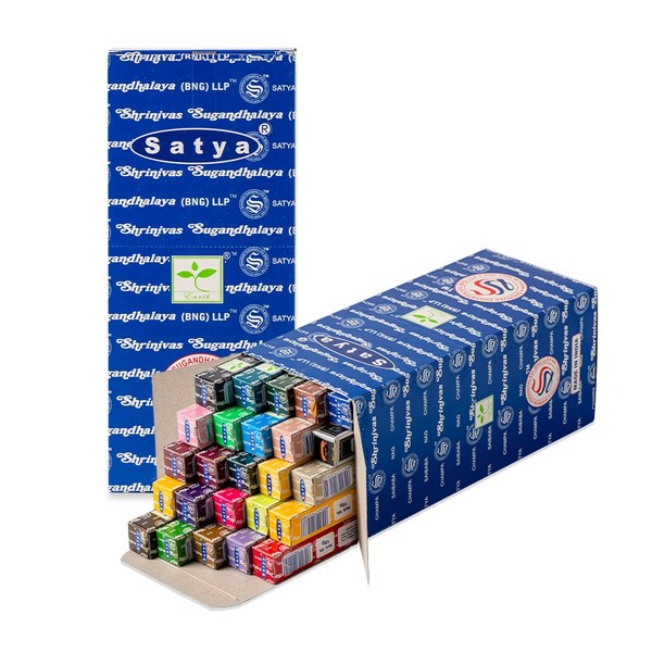 사티아 나그참파 인센스 스틱 25종 세트, 25가지 향