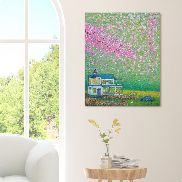 [인메이블] 장용길 작가 아트에디션 46종 캔버스 액자 23~46번 풍경화 거실 인테리어 그림 추상화 달항아리, 44.[I]봄날의 향기, 중형12호 [60.6x50cm]