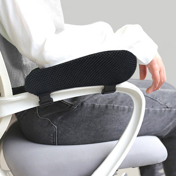  제로리빙 시원한 메쉬소재 메모리폼 팔걸이 쿠션, 블랙 2개 