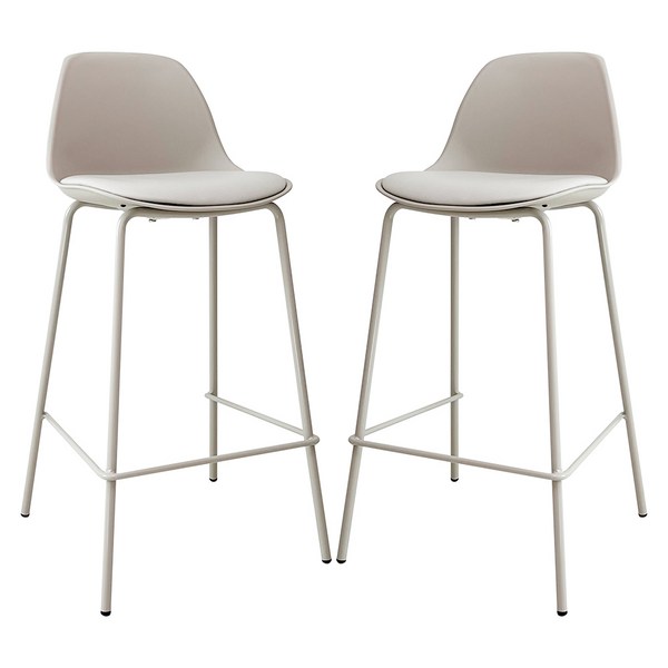 THEJOA 허그바체어 1+1 홈바체어 높은 빈티지 아일랜드 식탁 의자, 허그바체어-베이지1+1