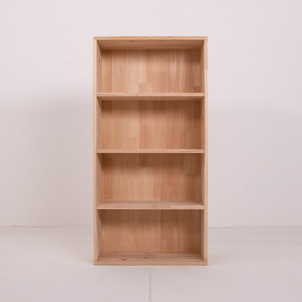 베르데 책장 600 미니 틈새 4단 원목 낮은 책장, 베르데 원목 600 공간박스 4단