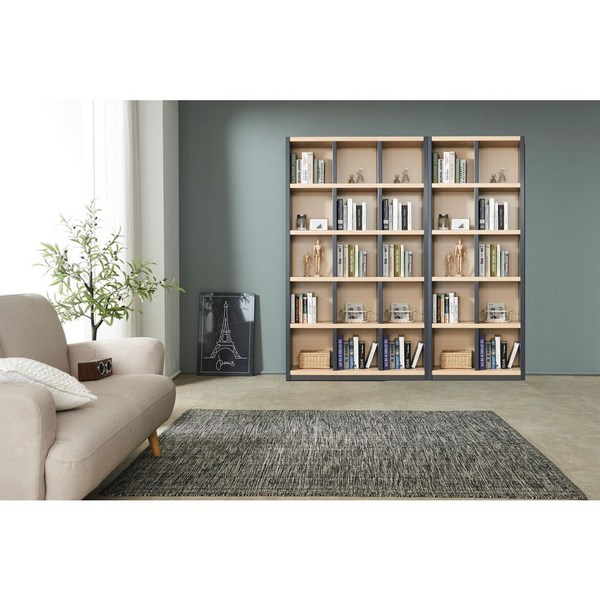 [유앤미가구] 높은 책장 서랍형/일반형 5단 책장 홈오피스 아이방 서재방, 일반형, 메이플그레이 600
