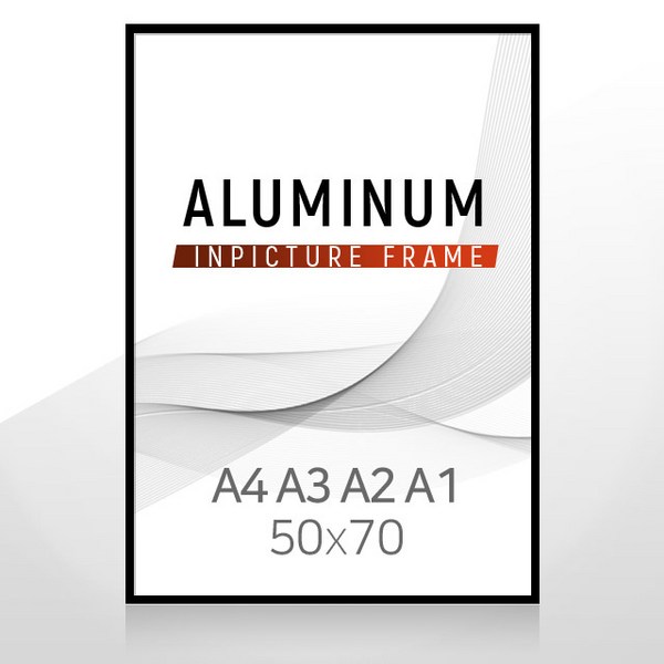 인픽쳐 A4 A3 A2 A1 5070 알루미늄 액자-프레임 액자, 올리브골드