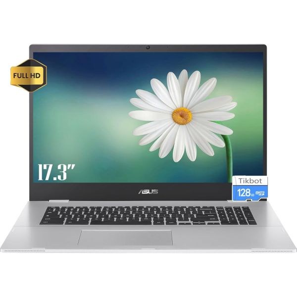 ASUS 아수스 크롬북 17인치 Scene 노트북 구글 4GB RAM 192GB 스토리지 FHD IPS 디스플레이 인텔 Celeron N4500 WiFi 6 USB TypeC, 4GB LPDDR4X RAM | 64GB eMMC+12, 단일, 단일