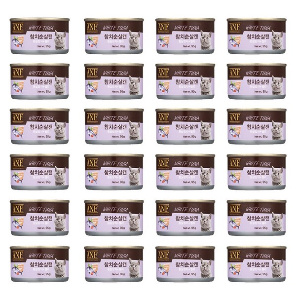  ANF 고양이 간식캔 95g 6종, 참치순살캔 95g 24개 