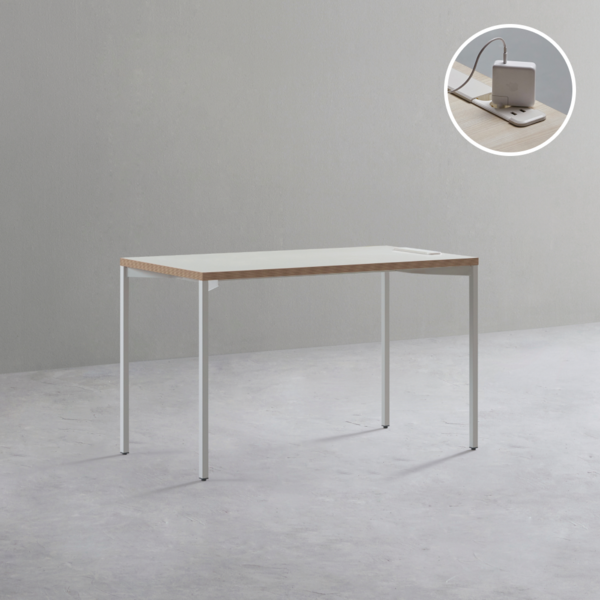  데스커 1200x600 노트북 책상 DSAD612P, 메이플+화이트 