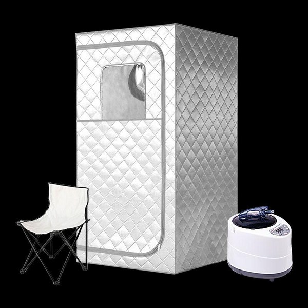  조립식방음부스 드럼 이동식 아파트 노래방 1인용 사우나 가정용, 실버 더블, 1개 