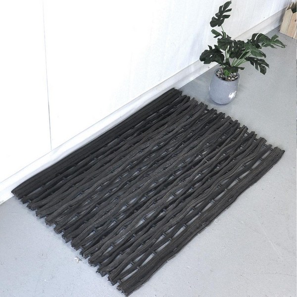  공사장 등산로 맨땅 흙바닥 미끄럼방지 타이어매트 90x60cm 식당 경로당 간편세척 출입구, 1개 