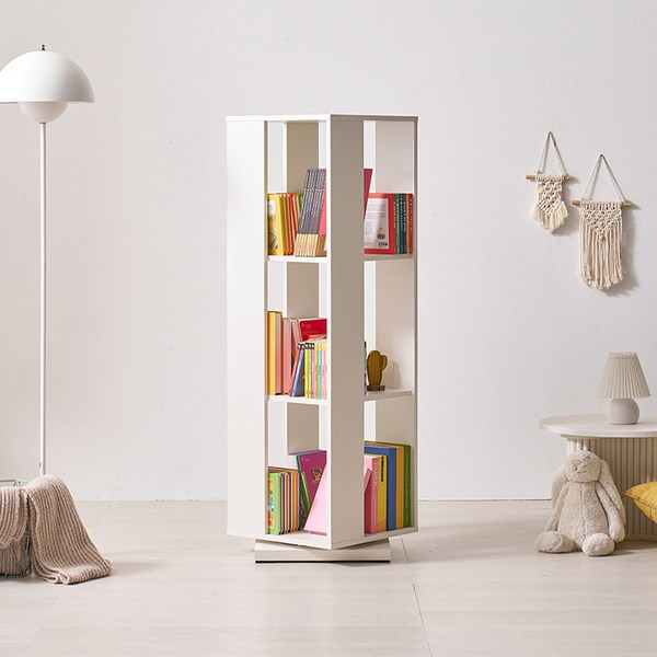  비앙스 VONI 슬림 회전책장, A형(화이트) 