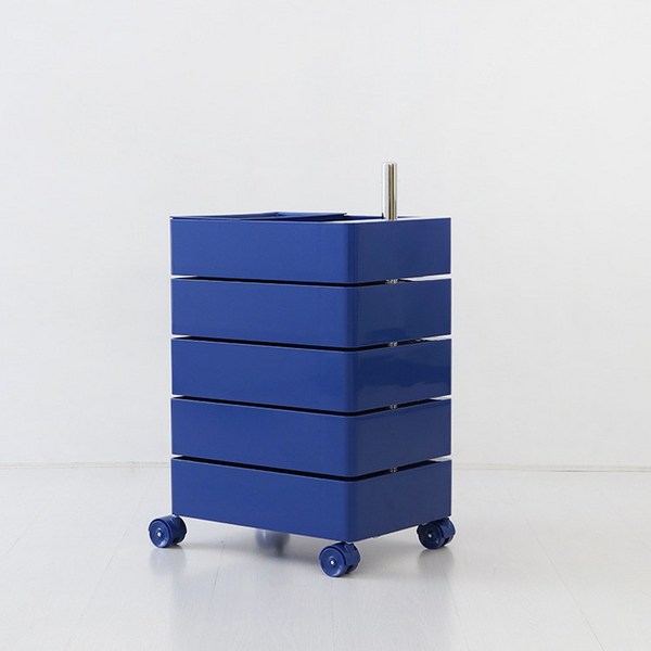 마켓비 BINGEURI 회전서랍 트롤리, 블루 4325.0990