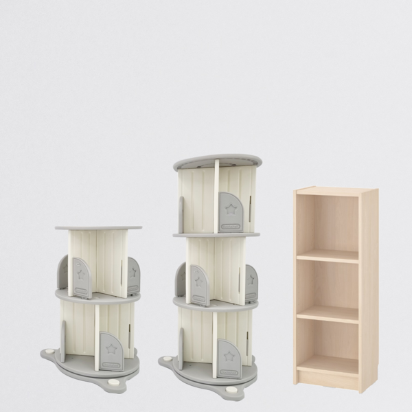 유아 회전책장 아기 아이방 회전 책꽂이 책장, 유아 회전책장(2단)